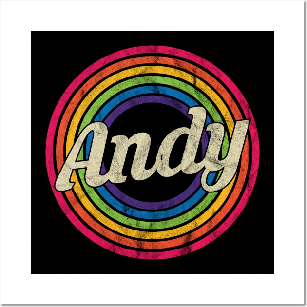 Andy - Retro Rainbow Faded-Style Wall Art by MaydenArt